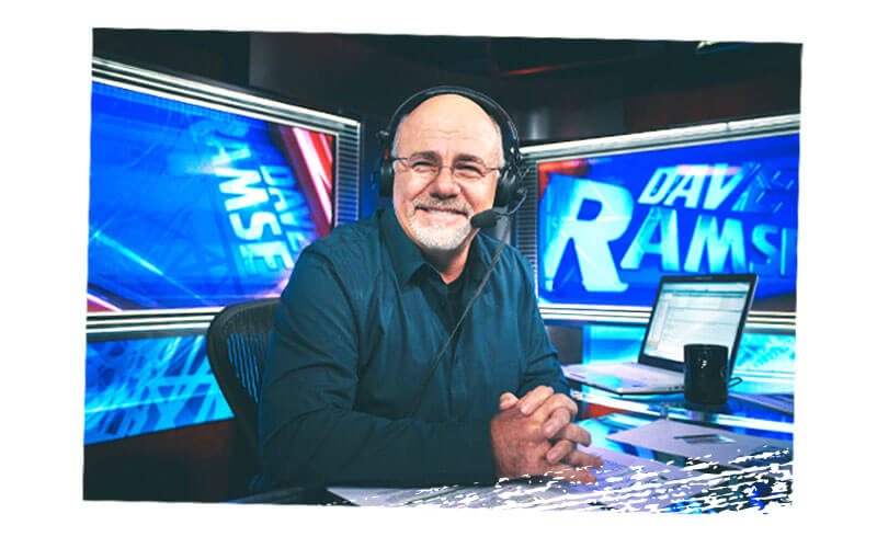 An old photo of Dave hosting The Dave Ramsey Show