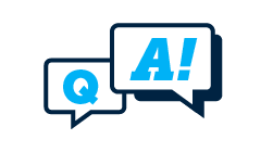 Question and answer speech bubbles icon